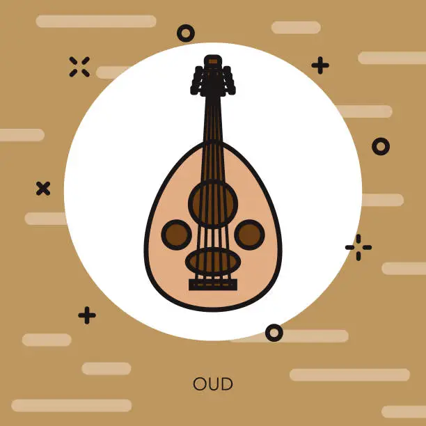 Vector illustration of Moroccan Oud Icon