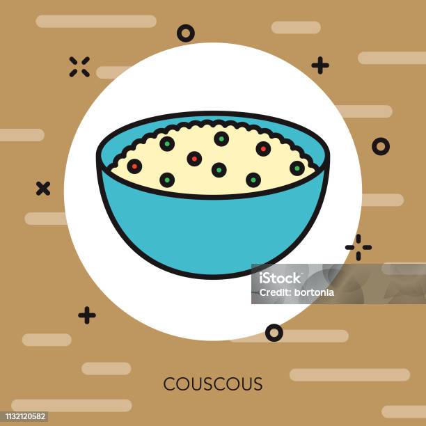 Marokkanisches Couscous Icon Stock Vektor Art und mehr Bilder von Kuskus - Grundnahrungsmittel - Kuskus - Grundnahrungsmittel, Afrikanische Kultur, Arabeske