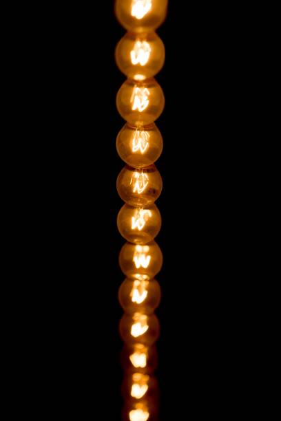 Light in the dark, abstract background with bokeh effect.