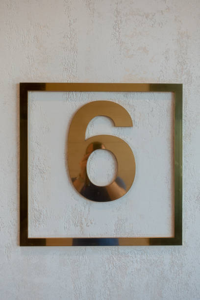 istock a shield with a golden six 1132120794