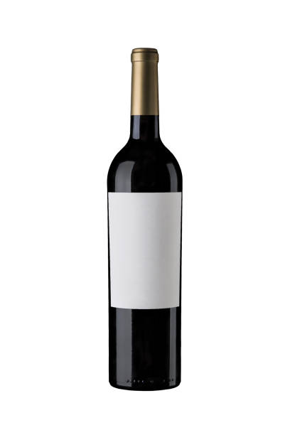 istock Red wine Bottle with label 1132122067