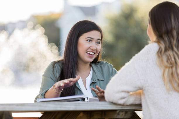 istock Female college students studying together 1132123868