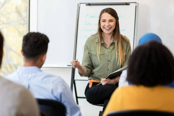 istock Creative professional trains new employees 1132123967