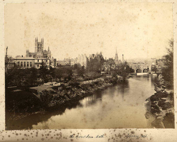 istock River Avon, Bath, England, 19th Century, including the Abbey 1132125041