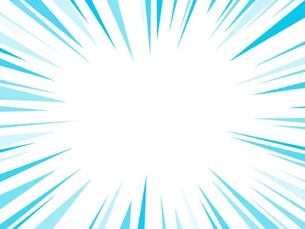 Vector illustration of Blue Dash Lines Explosion