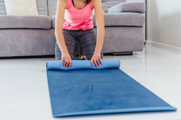 istock Young woman before or after practicing yoga 1132126977