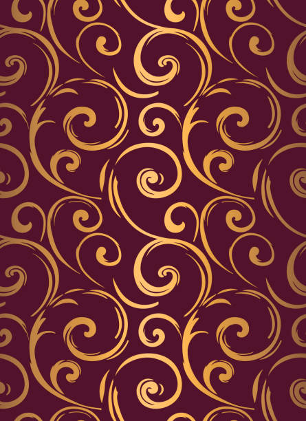 Linear seamless pattern. Stylish decor with elegant lines and curls. Decorative ornamental lattice. Abstract seamless geometric pattern on vibrant background. Linear seamless pattern. Stylish decor with elegant lines and curls. Decorative ornamental lattice. Abstract seamless geometric pattern on vibrant background. tapestry stock illustrations