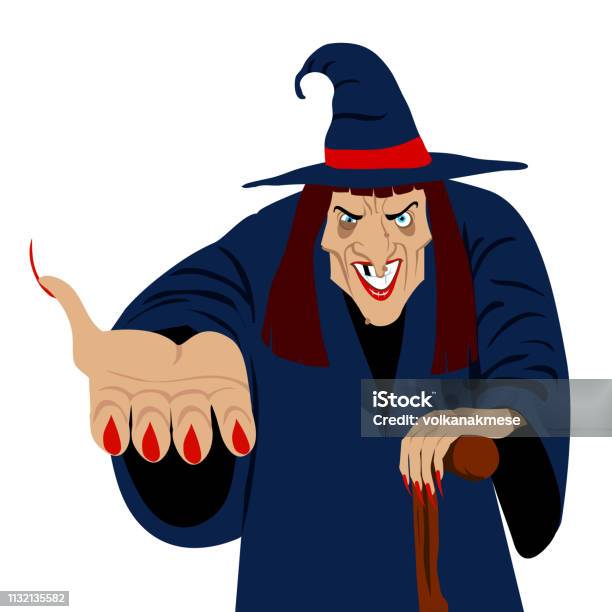 Ugly Witch Giving Any Object Stock Illustration - Download Image Now -  Adult, Arm, Beauty - iStock