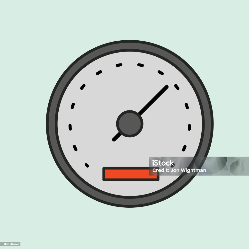 Odometer - Automotive Icon A thin line icon from a set of automotive icons. Odometer. Odometer stock vector
