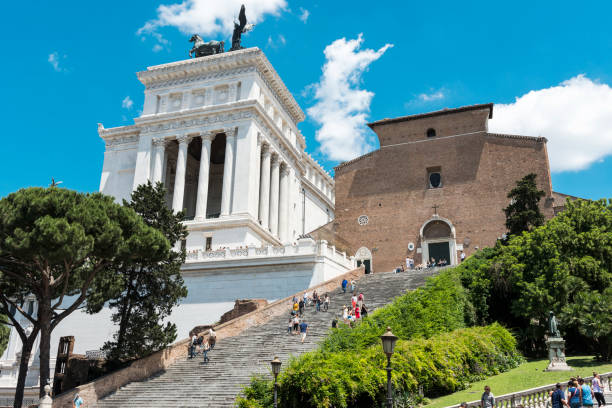 Piazza Venezia Rome Vittorio Emanuele Monument in Italy.