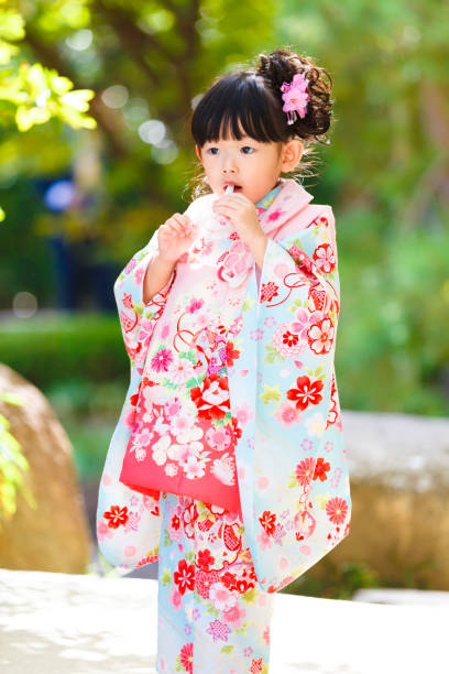 istock Japanese girls wearing kimonos 1132136670