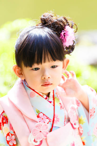 istock Japanese girls wearing kimonos 1132136680