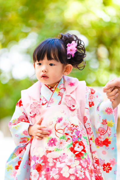 istock Japanese girls wearing kimonos 1132136693