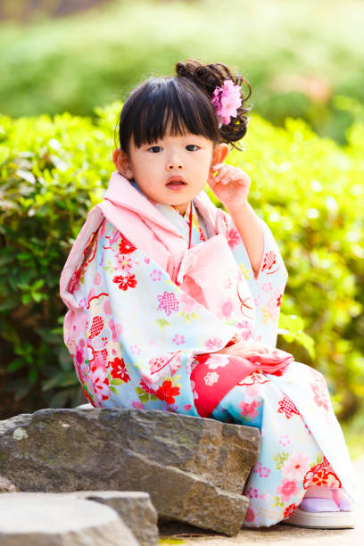 istock Japanese girls wearing kimonos 1132136694