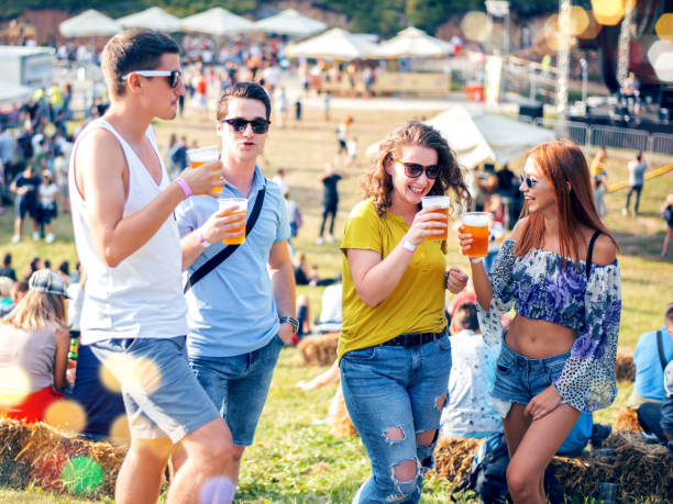 istock Friends enjoying a concert 1132138404