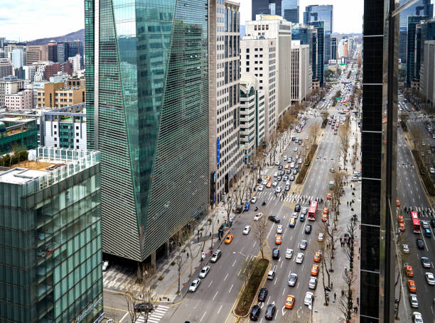 The cityscape of Gangnam The cityscape of Gangnam-gu, Seoul. kangnamgu stock pictures, royalty-free photos & images