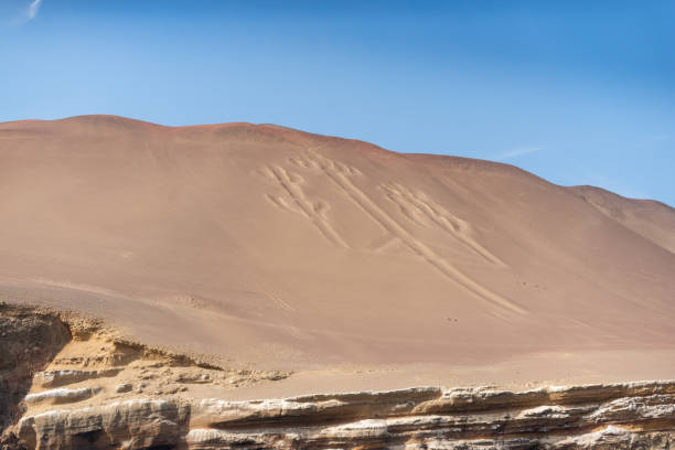 istock Candelabrum in Piedra Redonda Island, Peru 1132144631