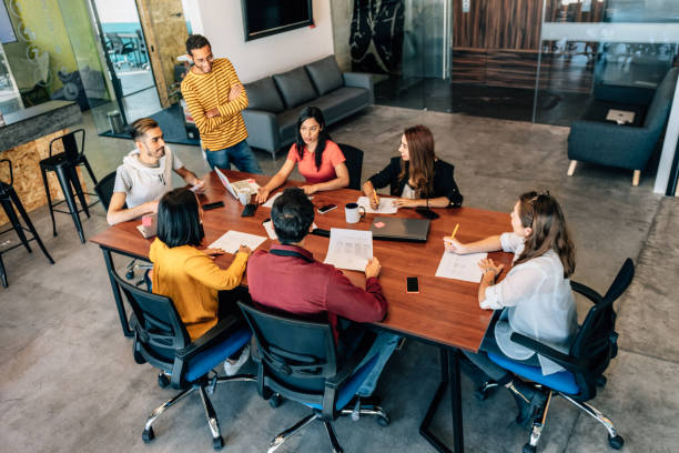 istock Start up meeting in Co-working office 1132145679