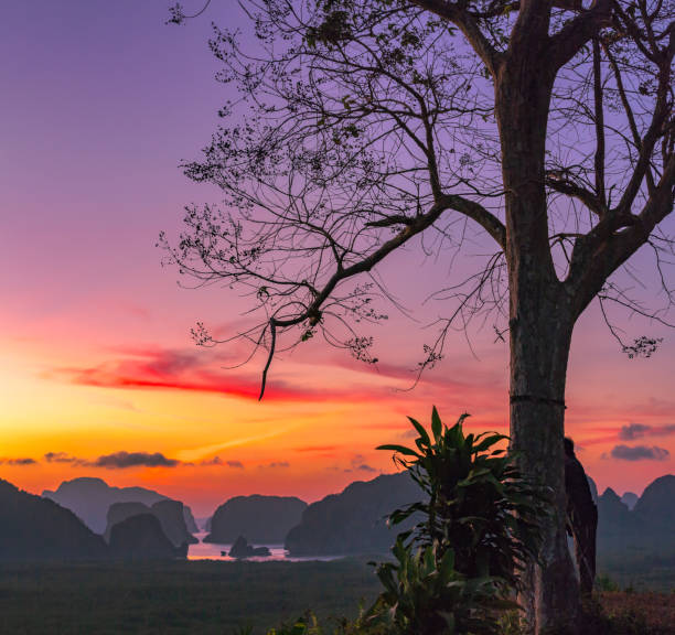 istock scenery sunrise above mountain nook in archipelago 1132148545