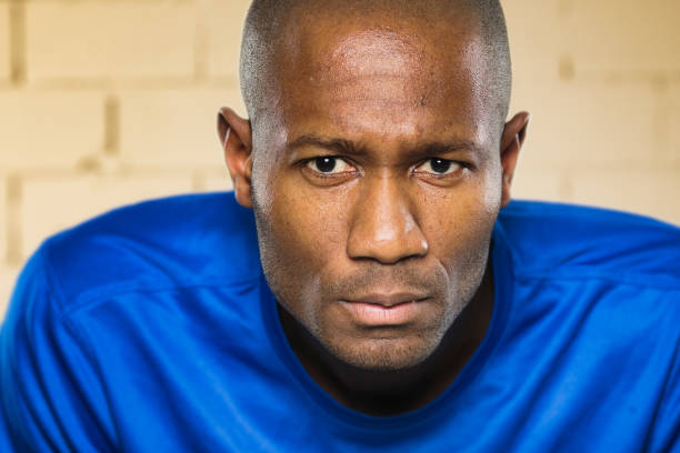 istock Close-up of a mature bald black man concentrating before practicing 1132150282
