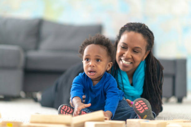 istock Single mother plays with her toddler 1132152467