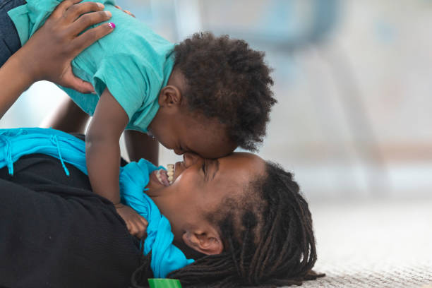 istock Laughing little boy with his mom 1132152468