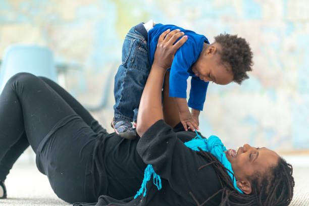 istock Laughing little boy with his mom 1132152470