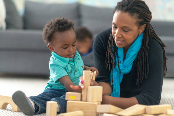 istock Single mother plays with her toddler 1132152479