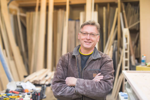 istock Portrait of a master woodworker 1132152670