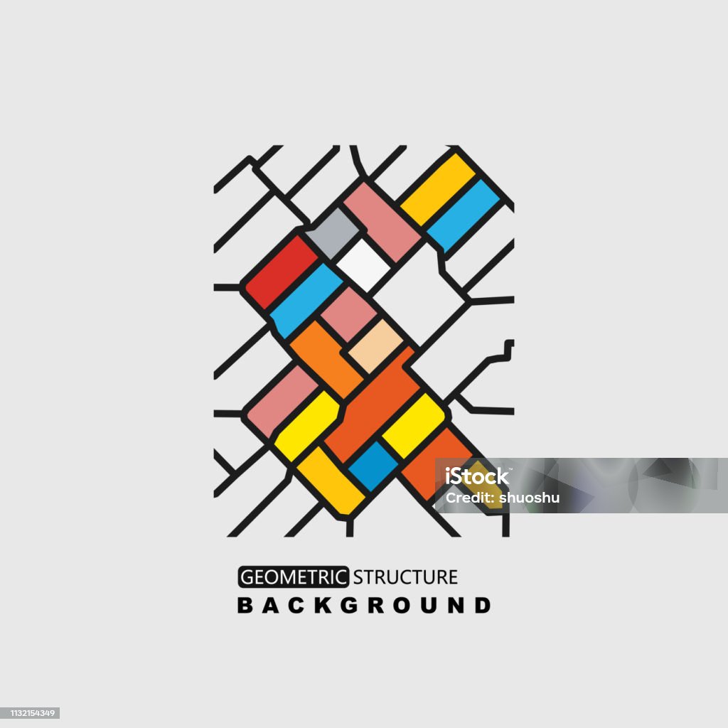 Geometric Patterns Structure Colorful Geometric Structure Pattern For Design Stock Illustration ...