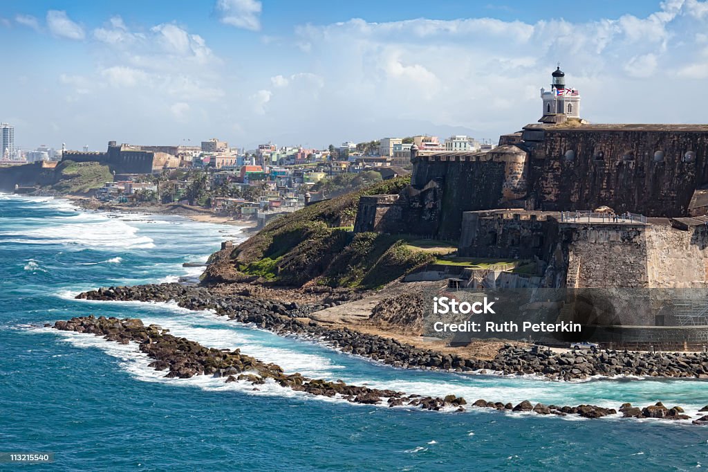 O El Morro, na Velha San Juan, Puerto Rico - Foto de stock de San Juan royalty-free