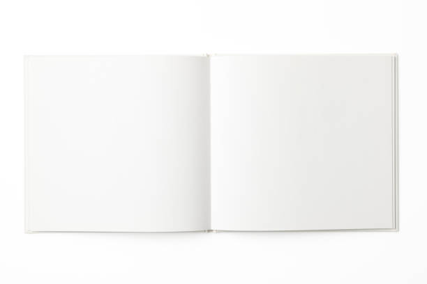 istock Isolated shot of opened blank book on white background 1132159655