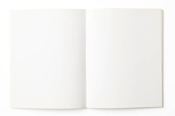 istock Isolated shot of opened blank book on white background 1132159658