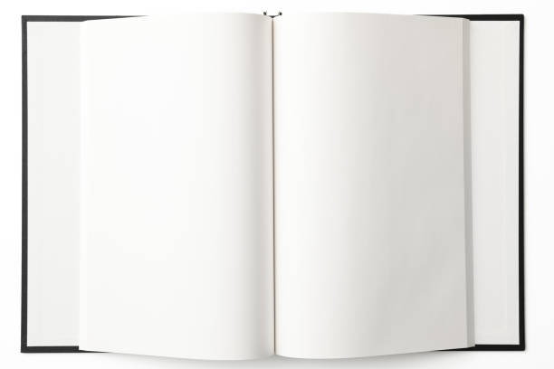 istock Isolated shot of opened blank book on white background 1132160035