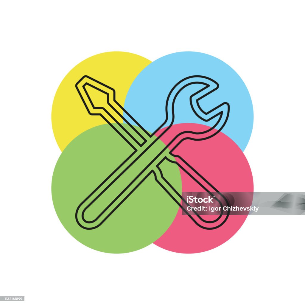 Maintained Symbol Vector Tools Sign Maintenance Symbol Stock Illustration - Download ...