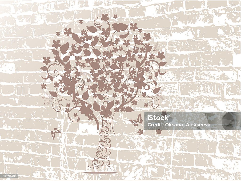 Гранж дерево дизайн - Векторная графика Абстрактный роялти-фри