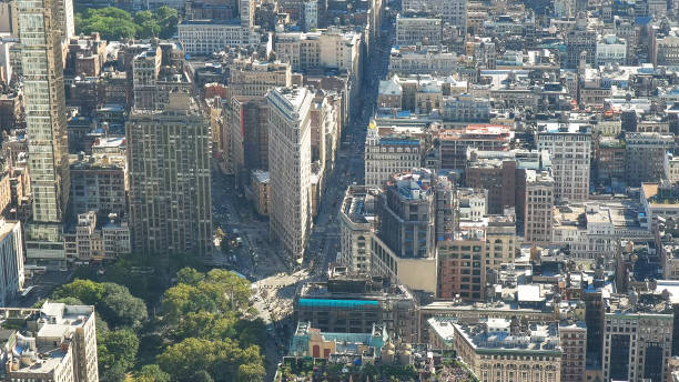 istock flat iron building from empire state building, ny 1132163750