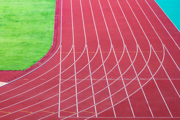 istock Track and field stadium and the audience seats 1132166563