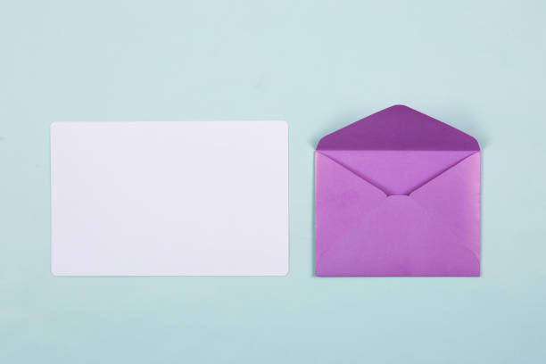 istock Thank you card, postcard and color envelope. 1132175770