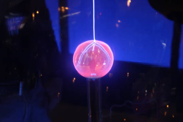 istock Plasma ball, lightning pink and blue 1132175799