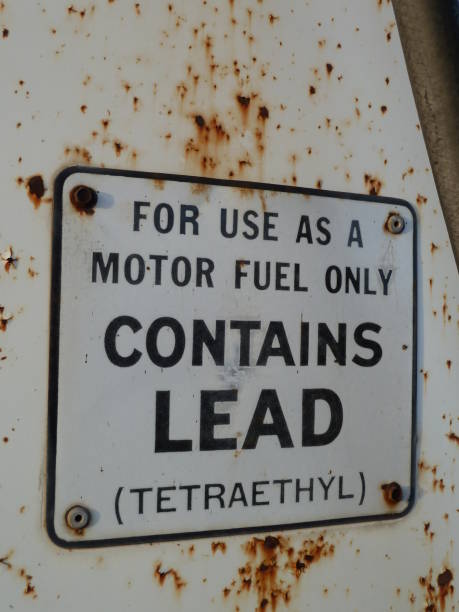 istock antique lead gasoline sign 1132176396