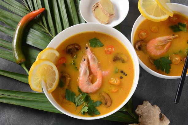 istock Tom Yam - traditional spicy Thai soup 1132176450