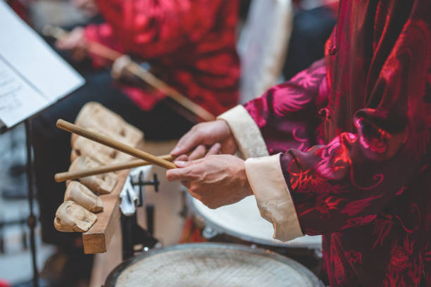 istock Musicians play Traditional Chinese Drum set 1132177505
