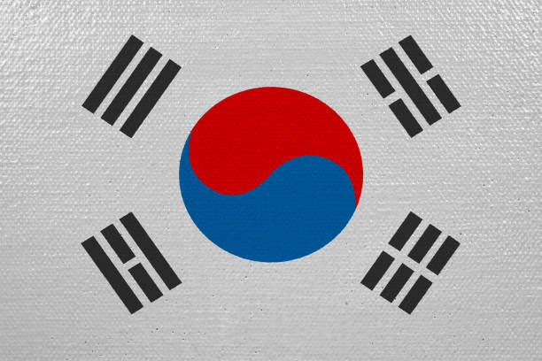 istock south korea flag on canvas 1132180470
