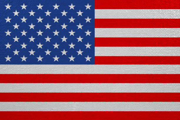 istock United States flag on canvas 1132180499