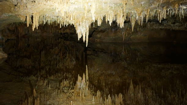 istock American Life / Limestone cave.Reflection of water 1132186506