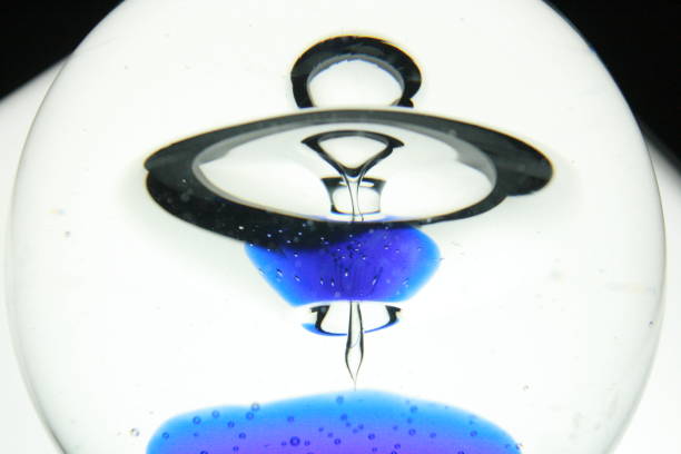 istock art glass with blue, black and white bubbles 1132190459