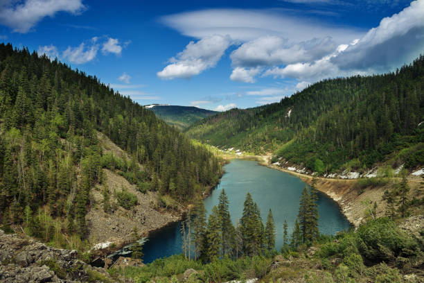 Beautiful lake in the mountains, called Amut.Beautiful lake in the mountains, called Amut. Mountain Lake.