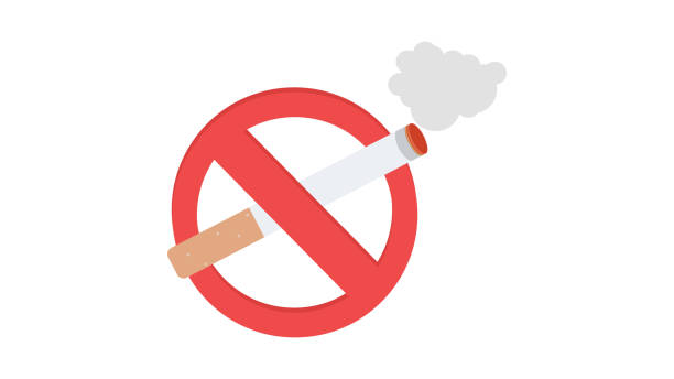 禁煙アイコン - タバコを吸う点のイラスト素材／クリップアート素材／マンガ素材／アイコン素材
