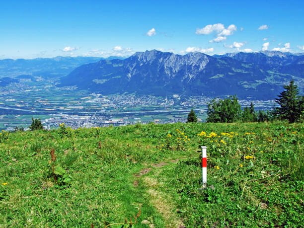 istock View on the river Rhine valley (Rheintal) from the Alviergruppe mountain range 1132197541